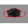 Mund-und Nasen-Maske Behelfs-Mundschutz rot-schwarz vorn