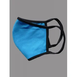 Mund-und Nasen-Maske Behelfs-Mundschutz blau seite