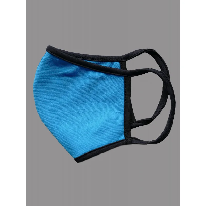 Mund-und Nasen-Maske Behelfs-Mundschutz blau seite