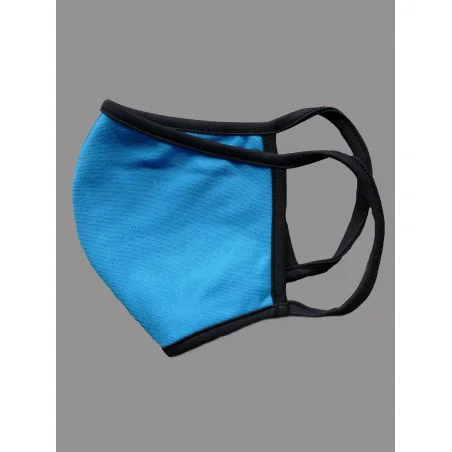 Mund-und Nasen-Maske Behelfs-Mundschutz blau seite