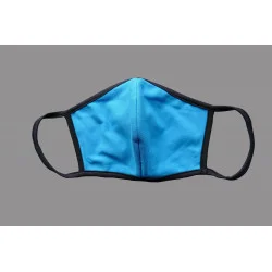 Mund-und Nasen-Maske Behelfs-Mundschutz blau vorn