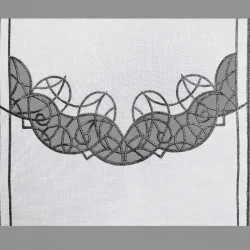 Schiebepaneele Gloria in schwarz-silber detail