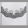 Schiebepaneele Gloria in schwarz-silber detail