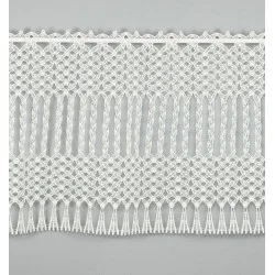 Makrame-Spitzengardine Mayla in natur 45 cm