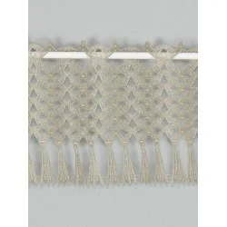 Makrame-Spitzengardine Mayla in cappuccino 20 cm