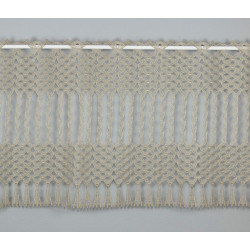 Makrame-Spitzengardine Mayla in cappuccino 45 cm