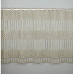 Makrame-Spitzengardine Mayla in cappuccino 70 cm