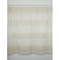 Makrame-Spitzengardine Mayla in cappuccino 92 cm