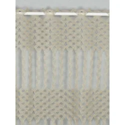 Makrame-Spitzengardine Mayla in cappuccino detailbild