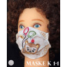 Bestickte Kinder-Mund-und Nasen-Maske Behelfs-Mundschutz Teddy