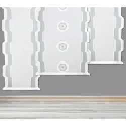 Schiebepaneele mit Elemente in weiß