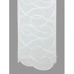 Flächengardine Andrina in ecrü-braun