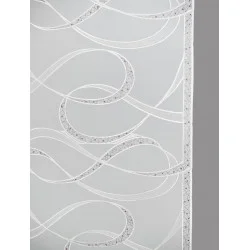 Flächengardine Andrina in ecrü-braun detail