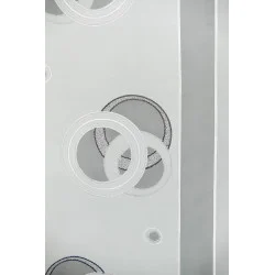 Flächengardine Lavinia in ecrü-schwarz-silber detail