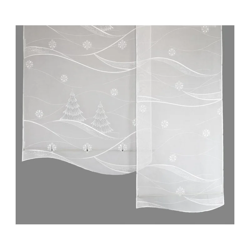 Flächengardine Schneetanne ohne Baum deko