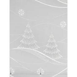 Flächengardine Schneetanne mit Baum detail