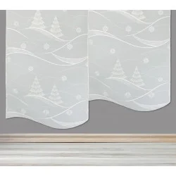 Flächengardine Schneetanne mit Baum