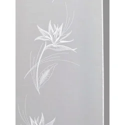 Schiebepaneele Strelitzie in weiß detail