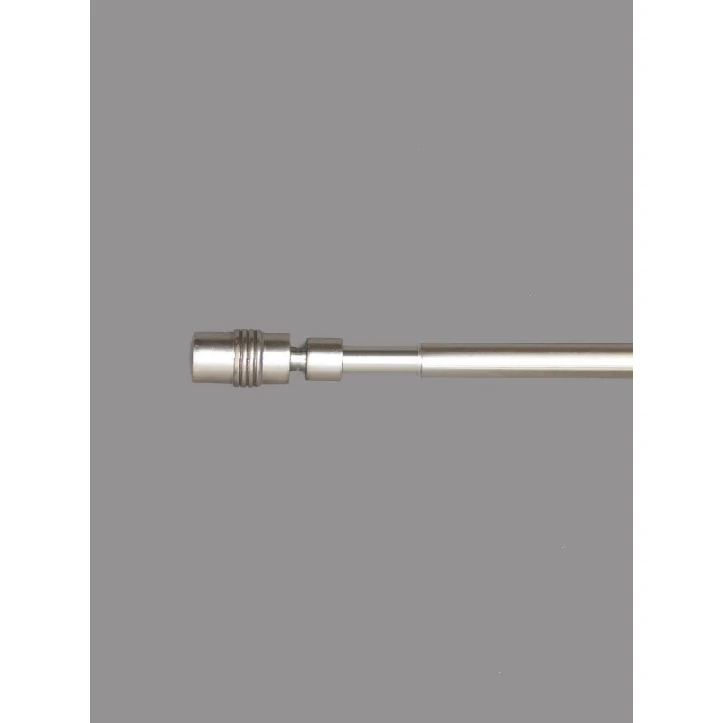 Ausziehbare runde Vitragen- und Beschwerstange in Edelstahl.