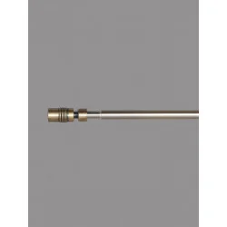 Attraktive ausziehbare rund Vitragen- und Beschwerstange in Messing antik.