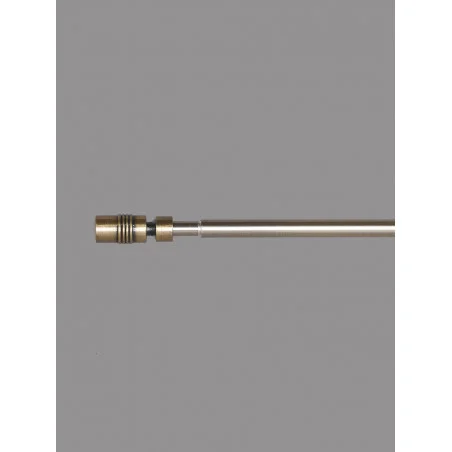 Attraktive ausziehbare rund Vitragen- und Beschwerstange in Messing antik.