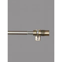 Beschwerstange / Scheibengardinen-Stange Zylinder in messing antik