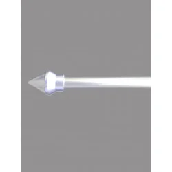 Silberne Zier-Stangen für die Gardinenbeschwerung