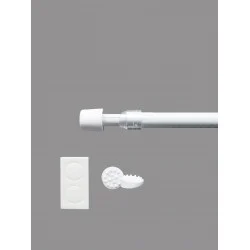 Praktische Pinn-soft Gardinenstangen in weiß