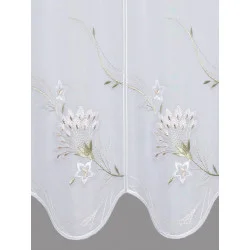 Kurzgardine Blumenranke detail