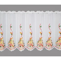 Scheibengardine Küken mit Schleife in orange gross