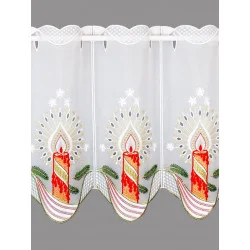 Weihnachtsgardine Festliche Kerze