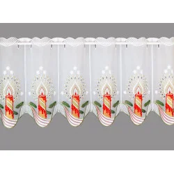 Weihnachtsgardine Festliche Kerze klein