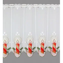 Weihnachtsgardine Festliche Kerze gross