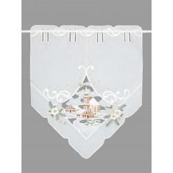 Dekorativer Scheibenhänger Winterzauber mit Plauener Spitzenstickerei