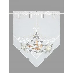 Dekorativer Scheibenhänger Winterzauber mit Plauener Spitzenstickerei