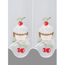 Küchengardine Kirsch-Cupcake detail