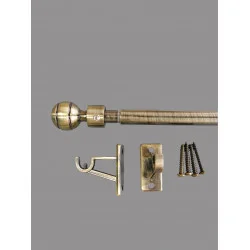 Beschwerstange / Scheibengardinen-Stange Jupiter in Messing-Antik