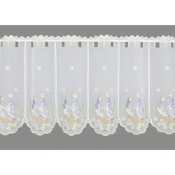 Stickerei-Scheibengardine Gänse deko