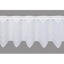 Zeitlos bestickte Scheibengardine Cara Plauener Spitze 30 cm hoch