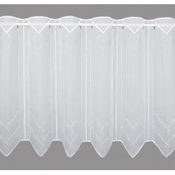 Zeitlos bestickte Scheibengardine Cara Plauener Spitze 55 cm hoch