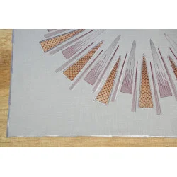 Mitteldecke Starletta grau detail