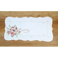 Stickerei-Tischwäsche Weihnachtsgesteck läufer