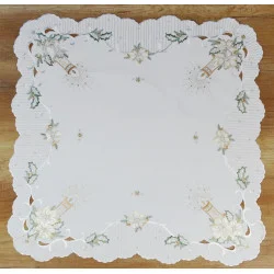 Tischwäsche Kerzentraum in creme-gold Mitteldecke