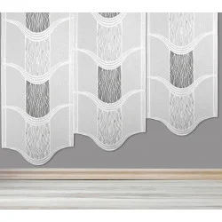 Attraktive Plauener Spitzen-Schiebepaneele Denise in weiß-braun