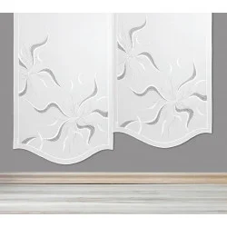 Flächengardine Alyssa in weiß-grau