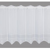 Bistrogardinen-Set in Weiß mit feinen geometrischen Motiven für elegante Fensterdekoration. 55 cm hoch
