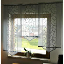 Moderne Jaquard-Schiebepaneele Lacey in grau