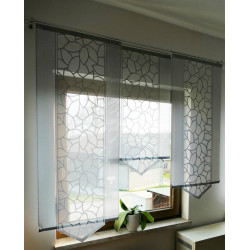 Moderne Jaquard-Schiebepaneele Lacey in grau