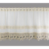 Feenhausgardine Mona aus Plauener Spitze in taupe