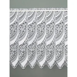 Weiße Spitzengardine Malu